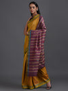 Bomkai Handwoven Tussar Silk Saree - Yellow - Vriksh Designs