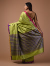 KUMBHA Handwoven Tussar Silk Saree - Olive Green