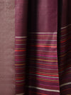 BEEJ Long Pallu Handwoven Tussar Silk Saree - Velvet Burgundy