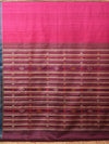 BOMKAI Handwoven Tussar Silk Saree - Deep pink