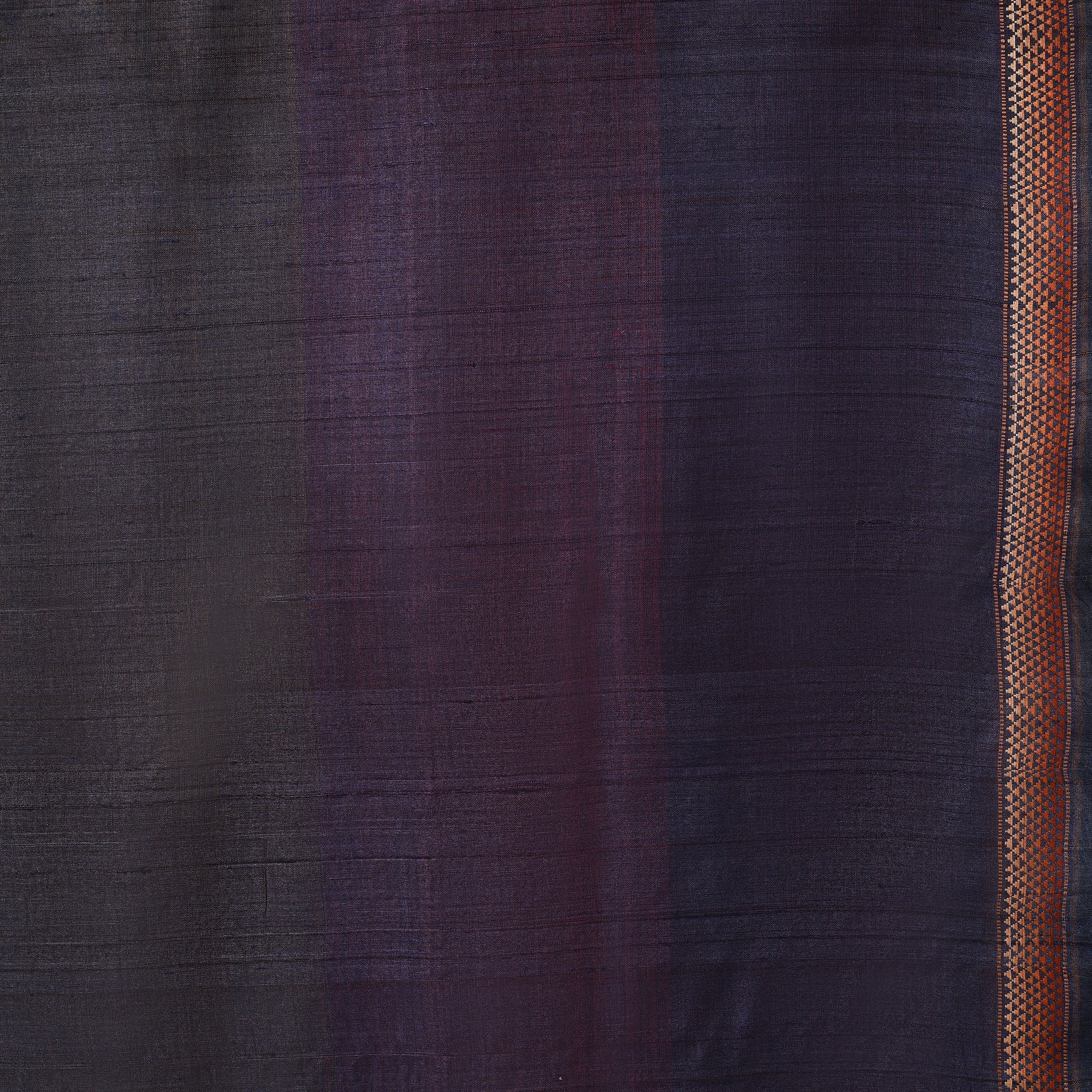 JHOTI Handwoven Tussar Silk Saree - Navy Blue