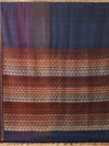 JHOTI Handwoven Tussar Silk Saree - Navy Blue
