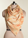 Eco print Woolen Scarf - Light orange