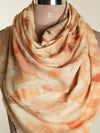 Eco print Woolen Scarf - Light orange