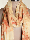 Eco print Woolen Scarf - Bright orange