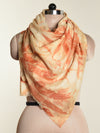 Eco print Woolen Scarf - Bright orange