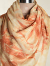 Eco print Woolen Scarf - Bright orange