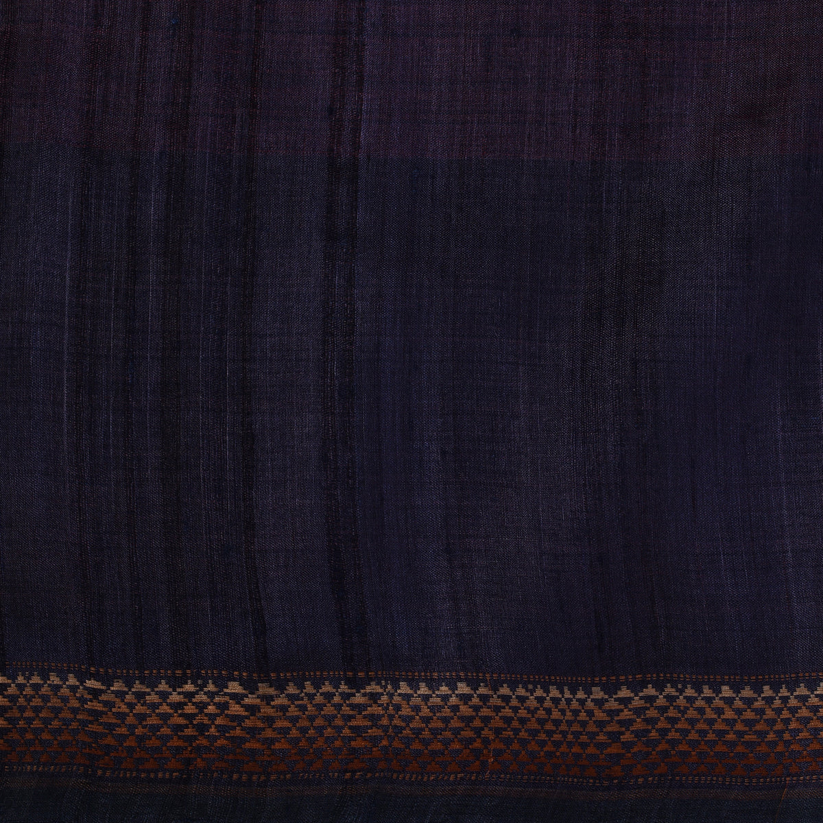 BHOR Handwoven Tussar Silk Saree - Dark Navy Blue