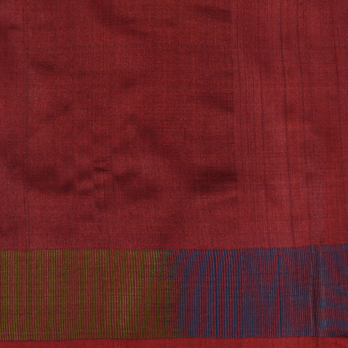 Ikat TUSSAR Satrang Silk Sari - Steel Blue