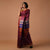 DHAAN Handwoven Tussar Silk Saree - Carmine Maroon
