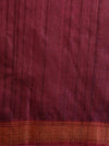DHAAN Handwoven Tussar Silk Saree - Carmine Maroon