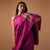 DHAAN Handwoven Tussar Silk Saree - Pink