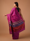 DHAAN Handwoven Tussar Silk Saree - Pink