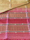 SAGAR Handwoven Tussar Silk Saree -  Copper Yellow